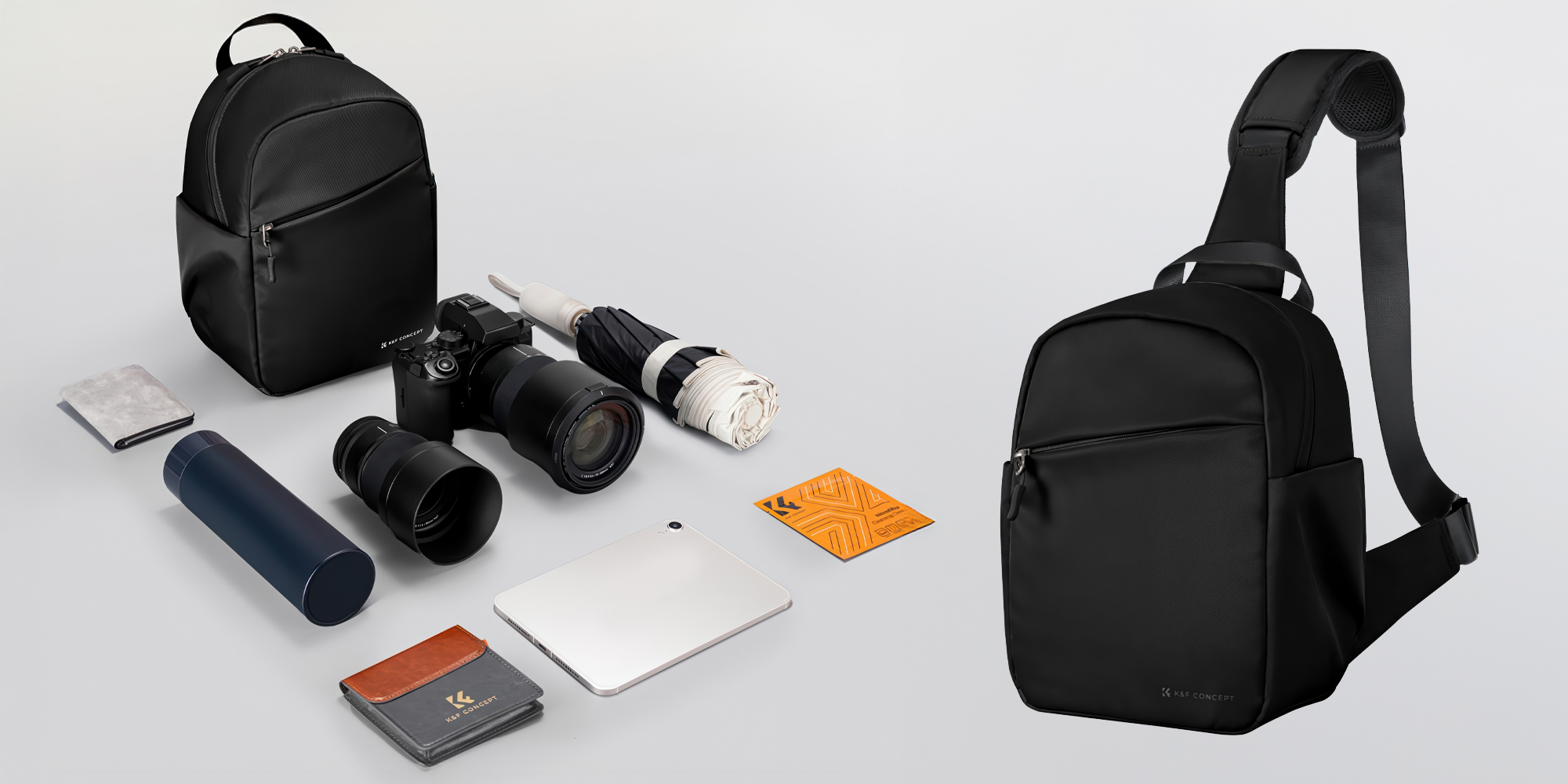 Torba fotograficzna K&F Concept Urban Wander 08 5 l - czarna - Wnętrze, które dopasujesz do swojego sprzętu